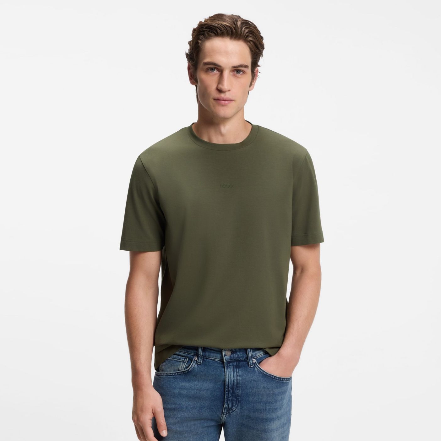Boss Tchup T-shirt Donker Groen