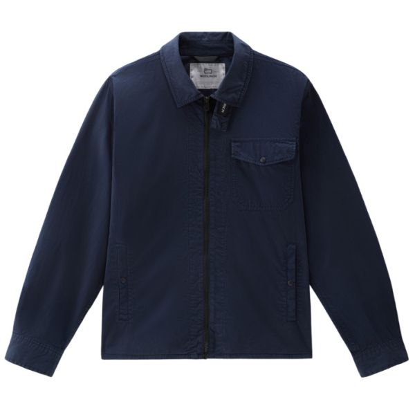 Woolrich Gabardine Overshirt Navy