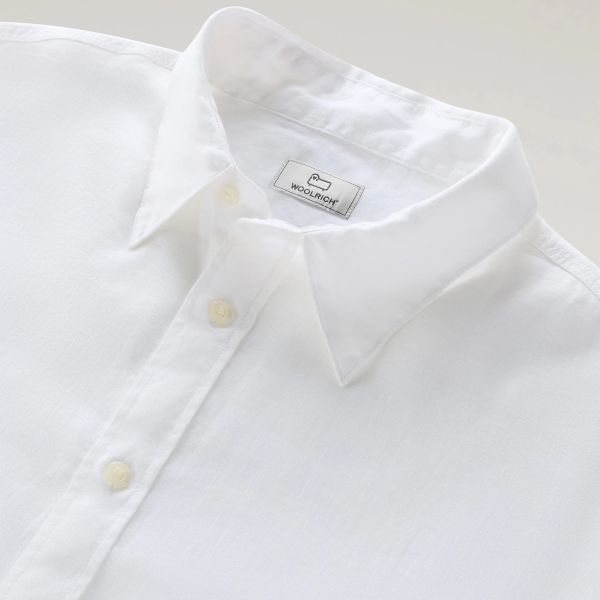 Woolrich Linen Overhemd Wit