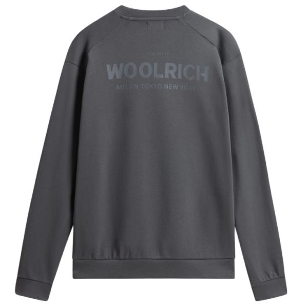 Woolrich Marco Logo Sweater Antraciet